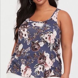 Torrid blue-grey floral tank